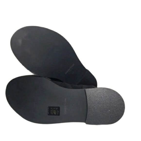 McQ Alexander McQueen Black Open Toe Lace Up Flats - Picture 10 of 12